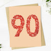90th Floral Milestone Birthday Card