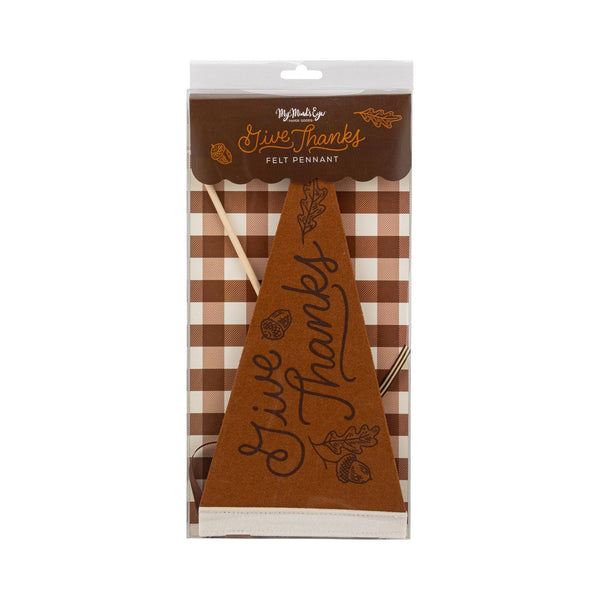 Acorns Give Thanks Felt Pennant