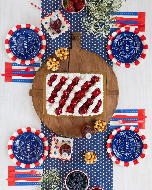 Firework Yay 7" Plates, 8pm