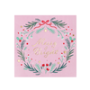 Pink Christmas Wreath Dinner Napkins, 20pk