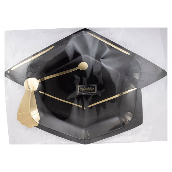 Graduation Cap Shaped Dinner Plates, 8pk