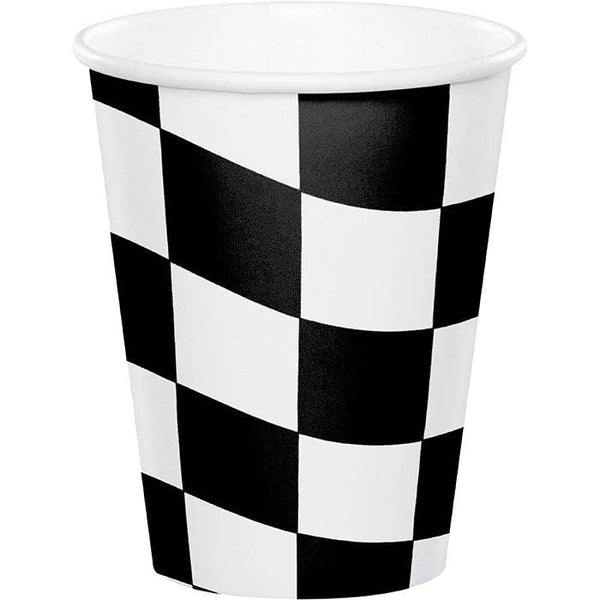 Black and White Check Cups, 8pk