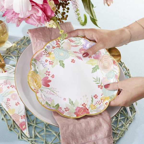 Garden Blooms Dinner Plates, 16pk