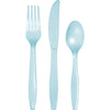 Pastel Blue Assorted Plastic Cutlery, 24pk