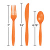 Sunkissed Orange Assorted Plastic Cutlery, 24pk