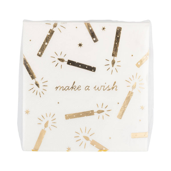 Make a Wish Candles Cocktail Napkin, 18pk
