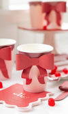 Red and Pink Cup with bow- 8pk