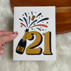 21st Champagne Celebration Milestone Birthday Greeting Card