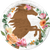 Horseshoe Floral Dinner Plates, 16pk