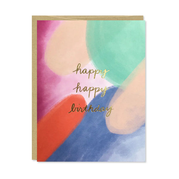 Sapori Happy Happy Birthday Gold Foil Card by Row House 14