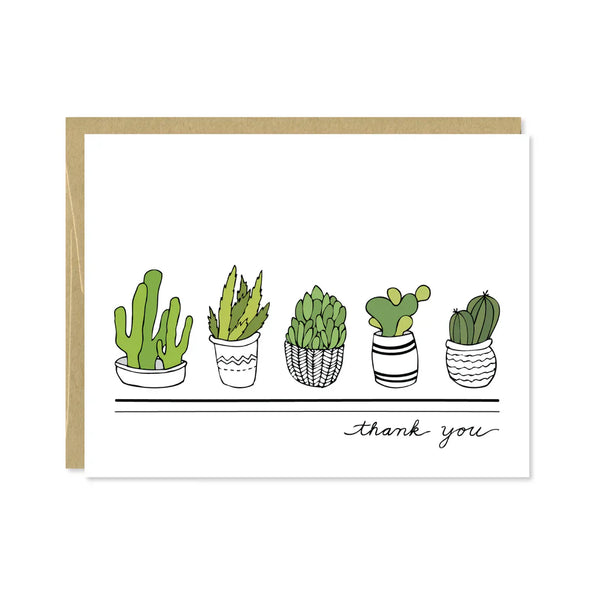 Sapori Succulent Thank You Card by Row House 14